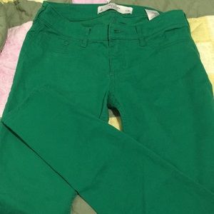 Green Abercrombie skinny pants